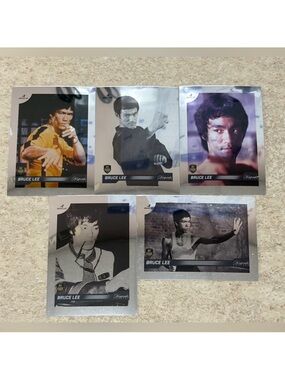 🇨🇦 SALE $3 ✅ Bruce Lee Dragon 2024 Silver Chrome Refractor MMA Movie Cards